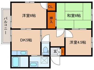 フレグランス妙法寺　Ｂ棟の物件間取画像